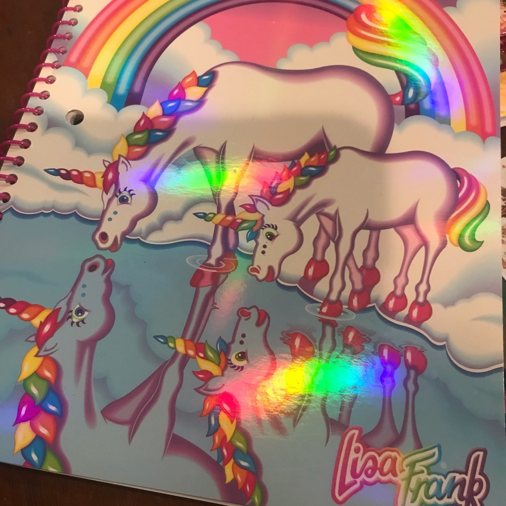 Lisa Frank 3 Holographic Notebooks Free Stickers